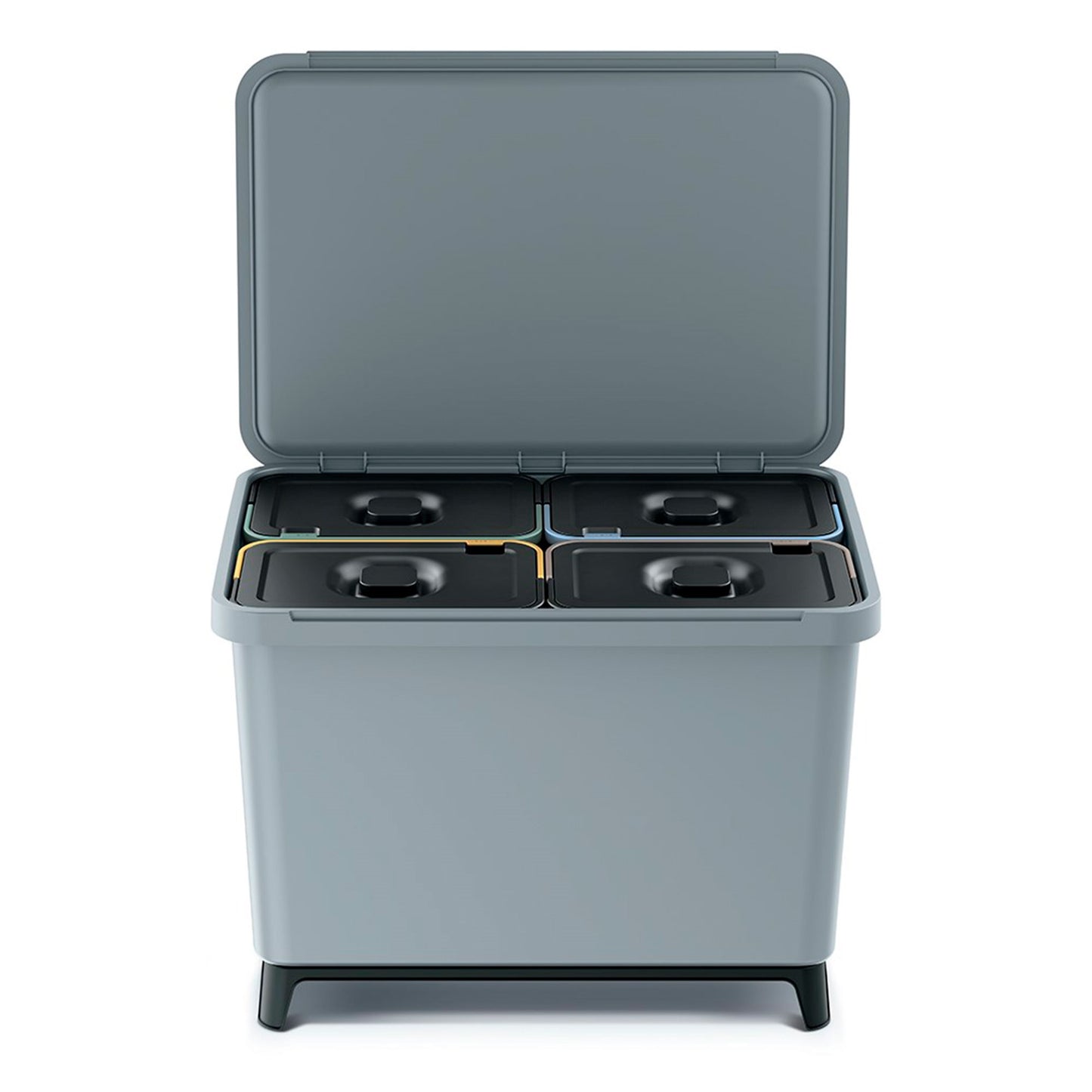 Sistema Clasificador De Reciclaje 4x10l Color Gris Keden_4