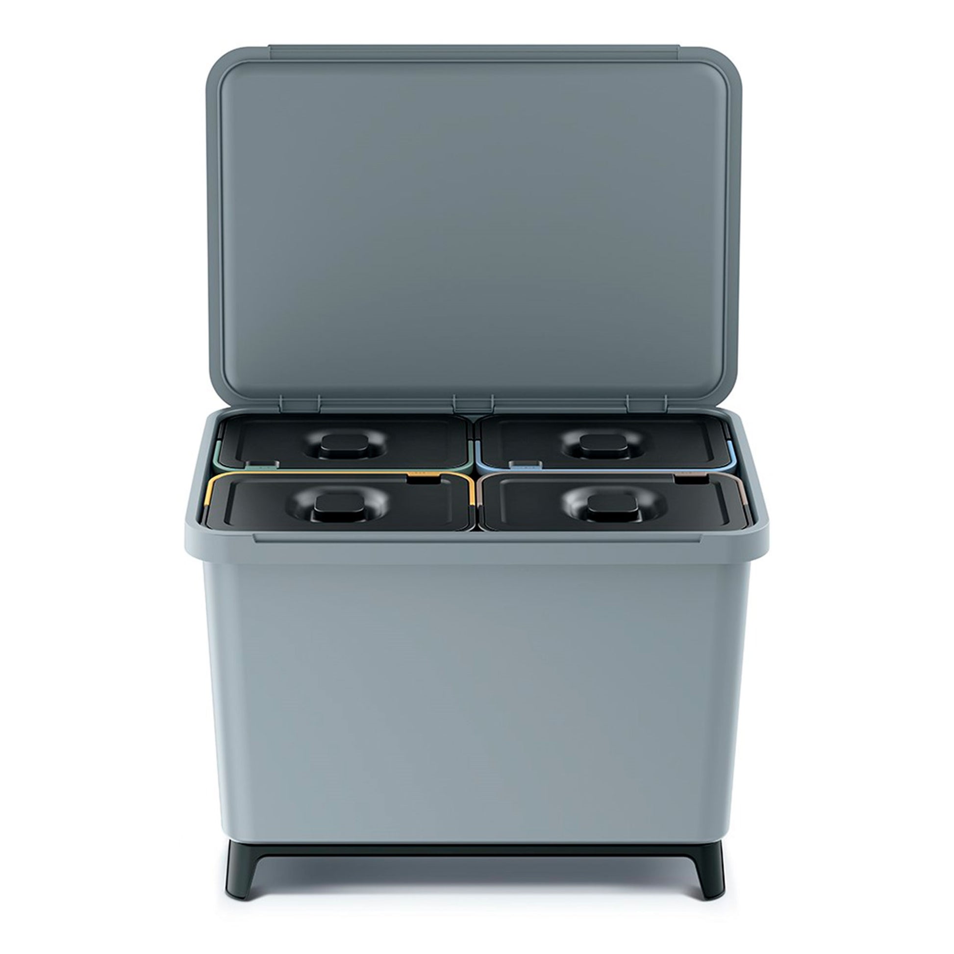 Sistema Clasificador De Reciclaje 4x10l Color Gris Keden_4