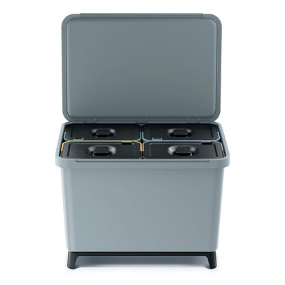 Sistema Clasificador De Reciclaje 4x10l Color Gris Keden_4
