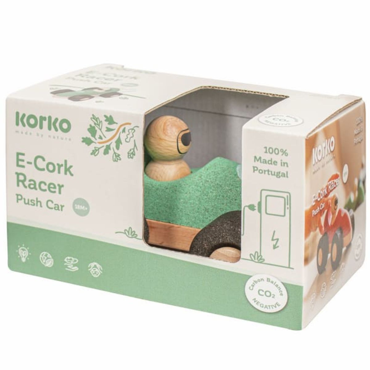 Coche Carreras E-cork Korko Verde_1