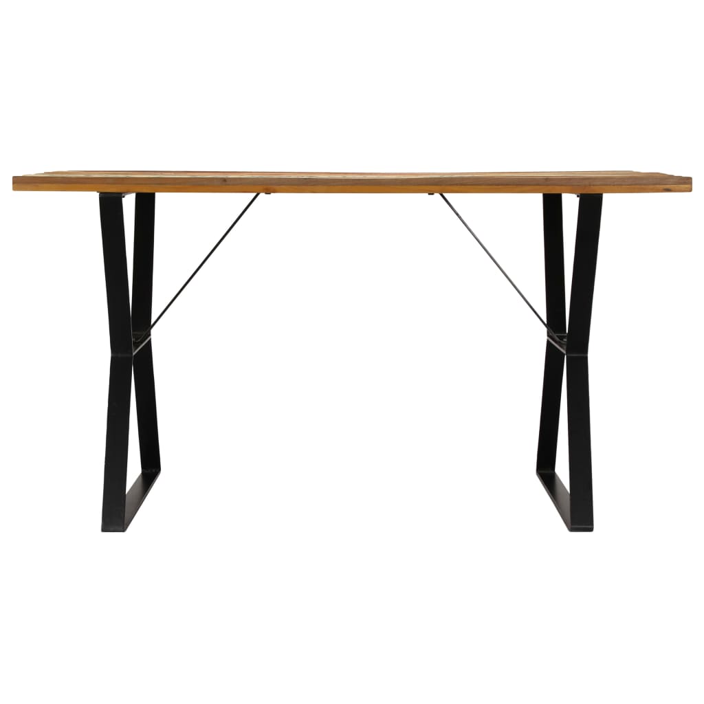 Mesa De Comedor De Madera Maciza Reciclada 140x80x76 Cm_0