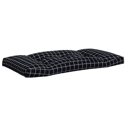 Vidaxl Cojines Para Palés 2 Piezas Tela Oxford A Cuadros Negros_5