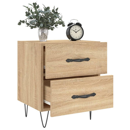 Mesita Noche 2 Uds Madera Ingeniería Roble Sonoma 40x35x47,5 Cm_1