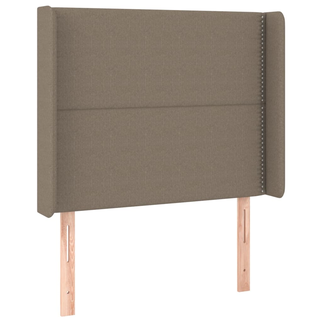 Cama Box Spring Colchón Y Luces Led Tela Gris Taupe 100x200 Cm / Vetonek_4