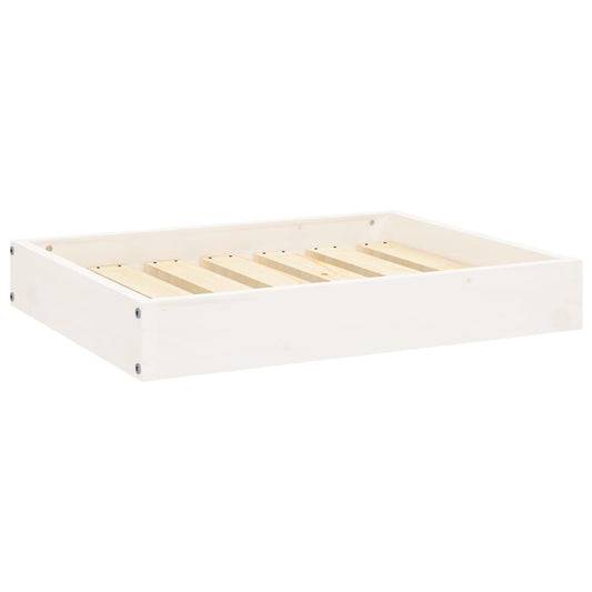Vidaxl Cama Para Perros Madera Maciza De Pino Blanco 61,5x49x9 Cm_0