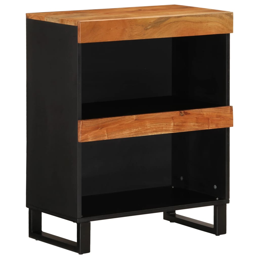 Armario Auxiliar Madera Maciza De Acacia 60x33x75 Cm_0