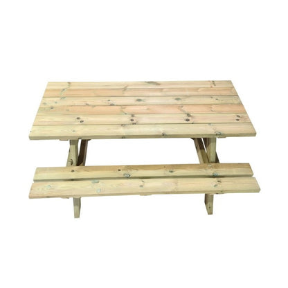 Mesa De Picnic Masgames Munich L 180 Cm Largo Madera Sin Pintar Mesa Sin Respaldo.