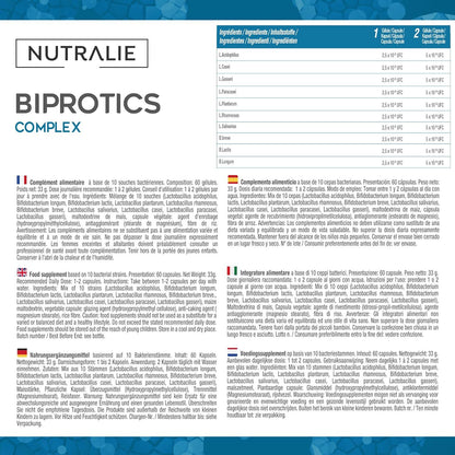 Nutralie Probióticos intestinales 10 cepas 60 Cápsulas