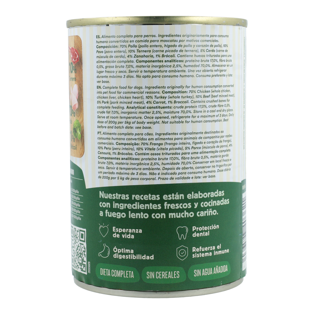 Lata completa Estofado de Mercado con Pavo y Ternera para Perros Wild Balance 400 g