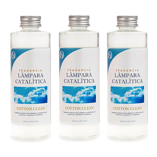 Pack 3x Fragancia Para Lámpara Catalítica 500ml: Aroma Cotton Clean - Disfruta De Tu Aroma Favorito Durante Más Tiempo_0