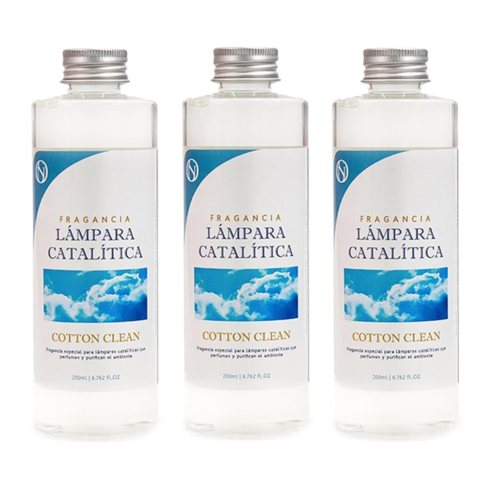 Pack 3x Fragancia Para Lámpara Catalítica 500ml: Aroma Cotton Clean - Disfruta De Tu Aroma Favorito Durante Más Tiempo_0