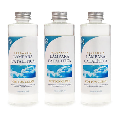 Pack 3x Fragancia Para Lámpara Catalítica 500ml: Aroma Cotton Clean - Disfruta De Tu Aroma Favorito Durante Más Tiempo_0