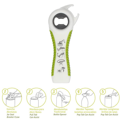Abre Latas / Botellas / Botes Multifunción 5 En 1_0