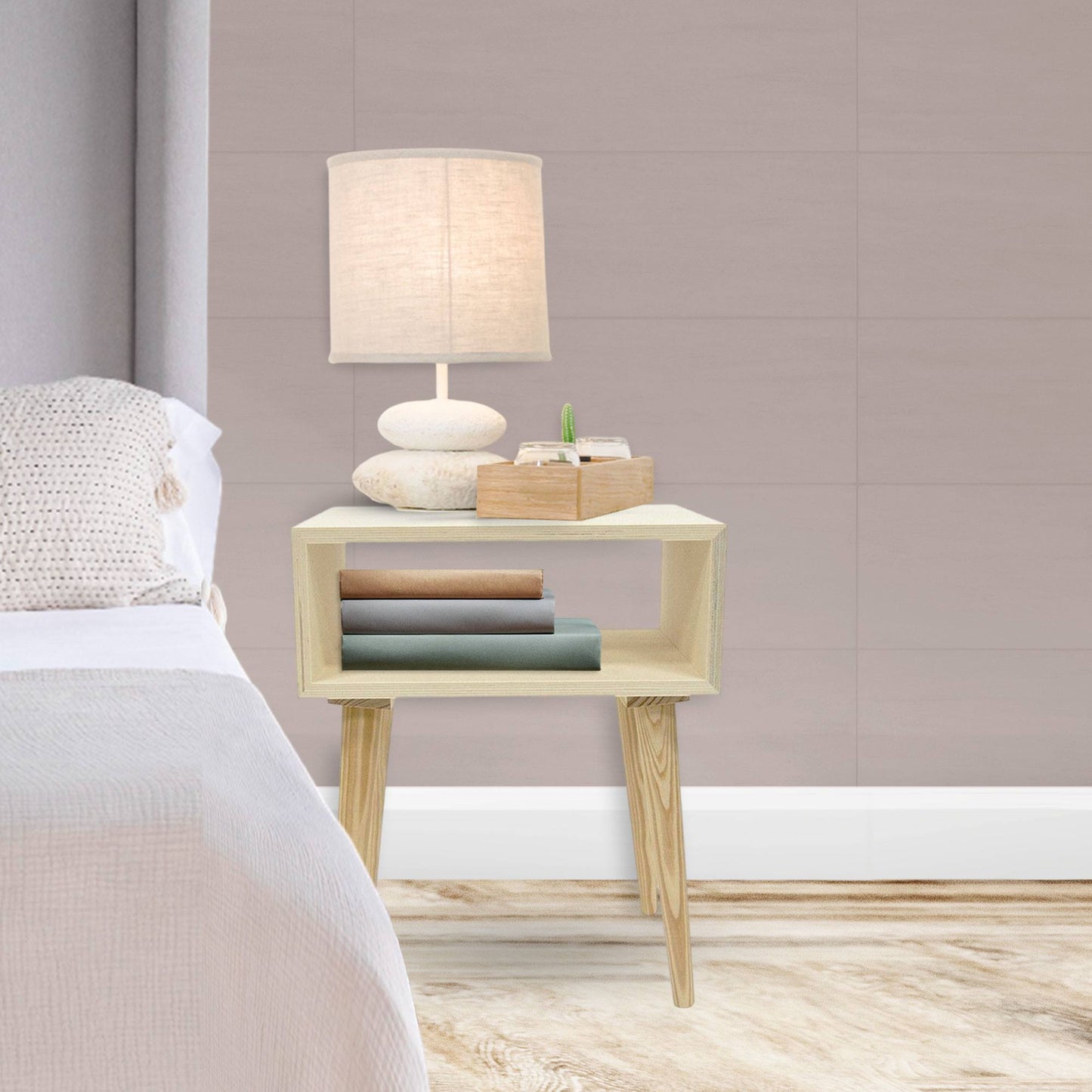 Well Home - Mesa Mercury Sin Barniz 40x30x50cm