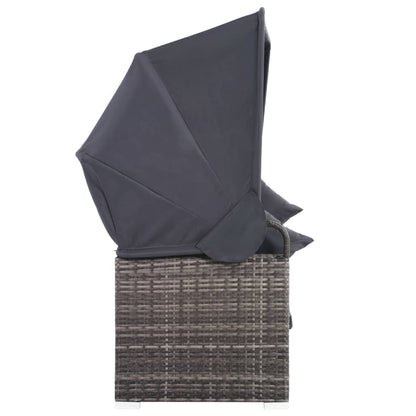 Vidaxl Set De Sofás De Jardín 7 Piezas Y Cojines Ratán Sintético Gris_4