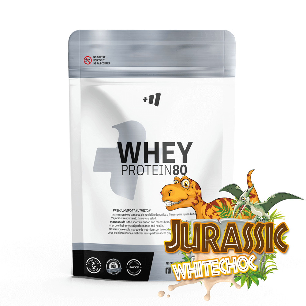 Whey Protein80 - 1kg - Jurassic White Choc - Aumenta La Masa Muscular - Masmusculo_0
