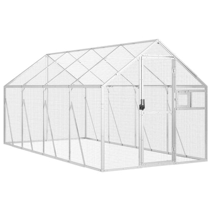 Vidaxl Pajarera De Aluminio Color Plateado 1,79x4x1,85 M_0