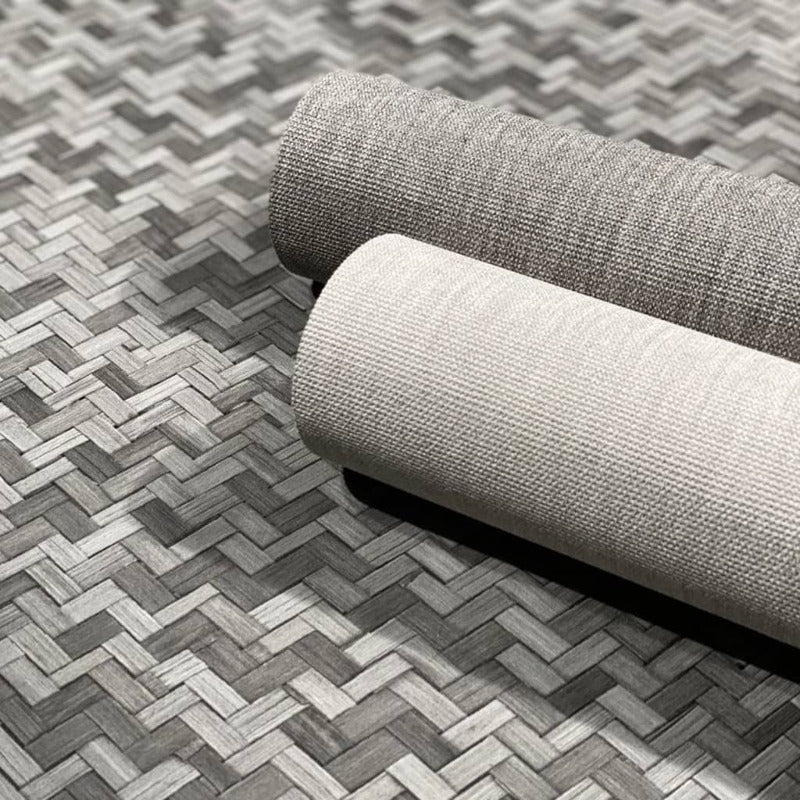 Noordwand Papel Pintado Botanica Rattan Wickerwork Negro Y Gris_5