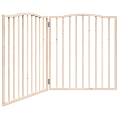 Vidaxl Puerta Para Perros Plegable 2 Paneles Madera De Álamo 160 Cm_0
