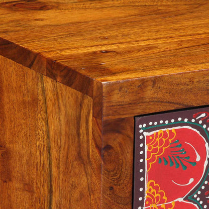 Mesita De Noche 35x35x45 Cm Madera Maciza De Acacia_3