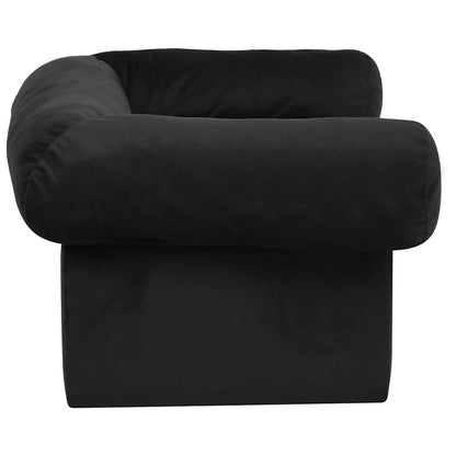 Vidaxl Sofá Para Perros Con Cajón Felpa Negro 75x50x38 Cm_4