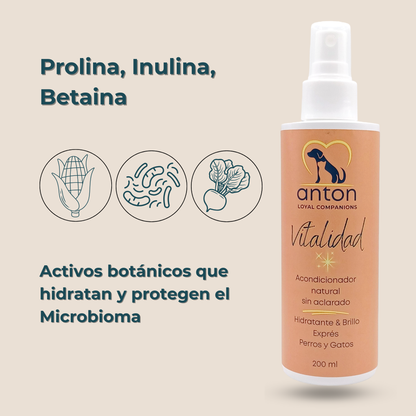 Acondicionador sin aclarado para el cuidado del pelaje de perros y gatos – Pack 3 x 200 ml_3