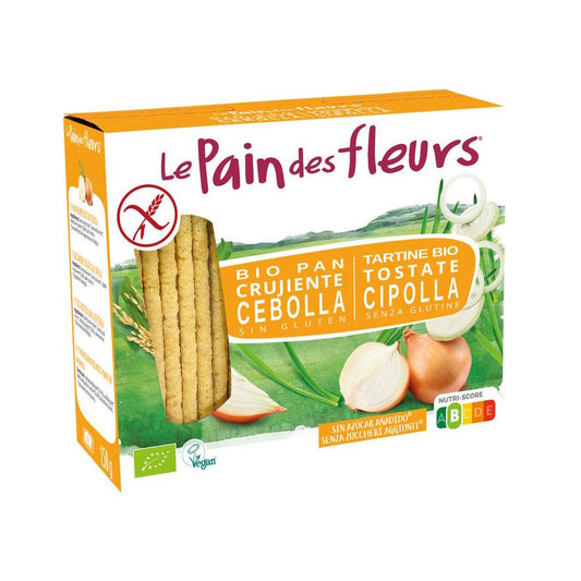 Tostada Crujiente Cracker con Cebolla sin glute BIO Le pain de fleurs 150 g