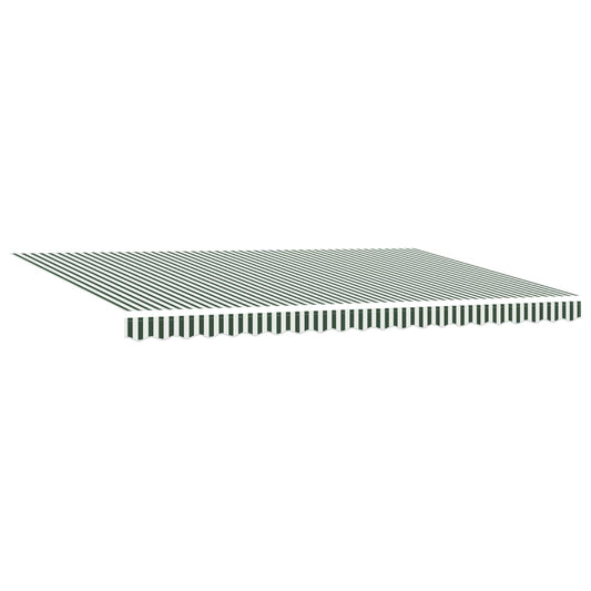 Toldo Retráctil Verde Y Blanco 500 X 300 Cm_0
