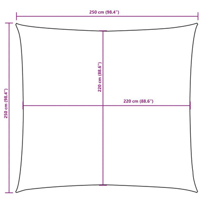Vidaxl Toldo De Vela Cuadrado Tela Oxford Color Crema 2,5x2,5 M_2