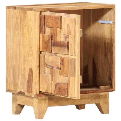 Mesita De Noche Madera Maciza 40x30x50 Cm_1