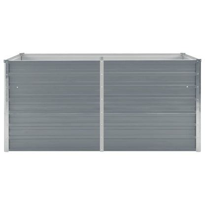 Jardinera Elevada 160x80x77 Cm Acero Galvanizado Gris_2