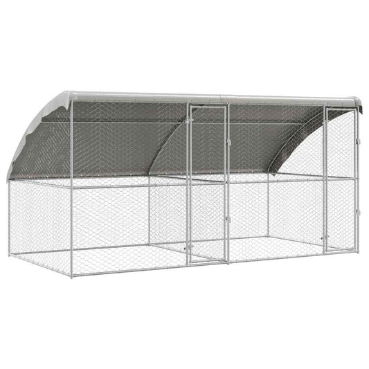 Refugio Para Perros 2 Pcs Plateado 4 X 2 X 2 M_0