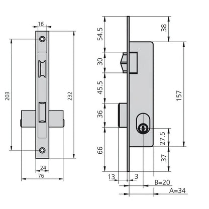 Cerradura Cvl 1964v/5   Carpintería Metálica