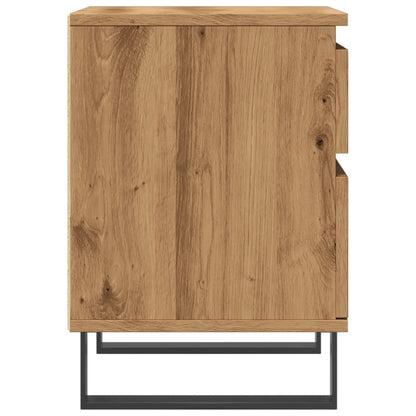 Mesita De Noche Madera De Ingeniería Roble Artisian 40x35x50 Cm_4