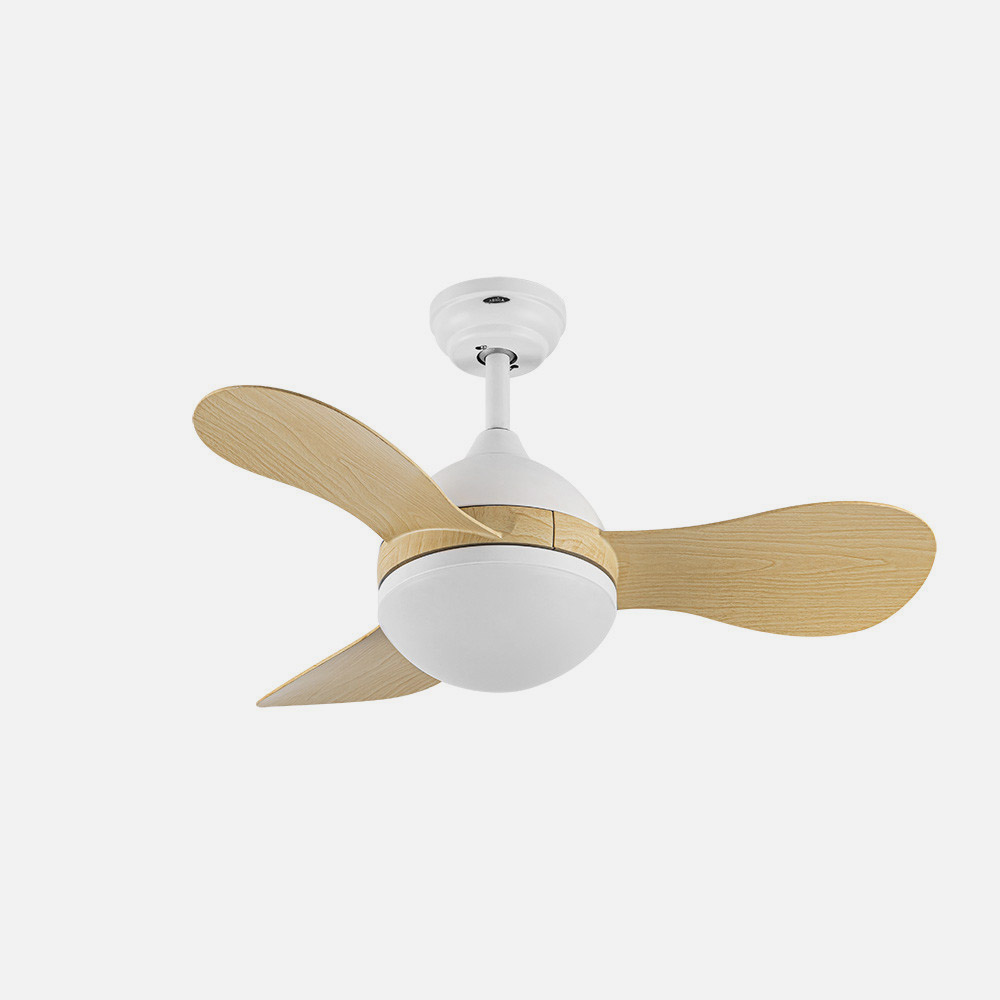 Ventilador Dc Solido 24w Blanco 3aspas Haya 91d 2640lm 3000-4000-6500k Remoto+memoria+temporizador_1