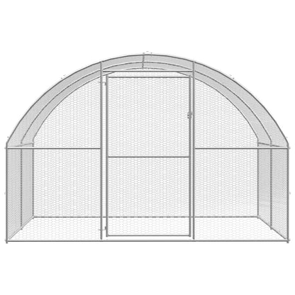 Vidaxl Gallinero De Exterior De Acero Galvanizado 3x8x2 M_4