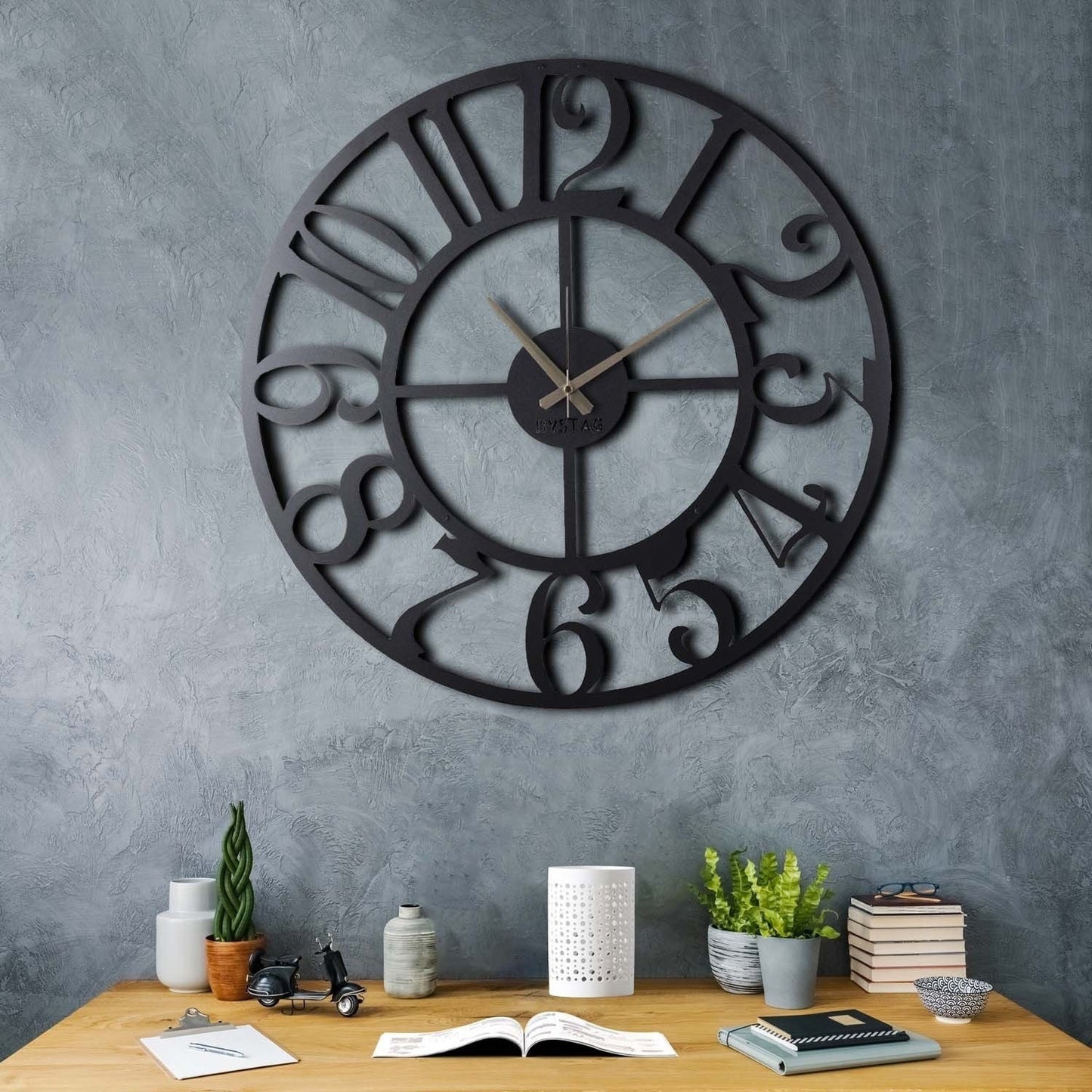Reloj De Pared Metal Estilo Sencillo 70x70_5