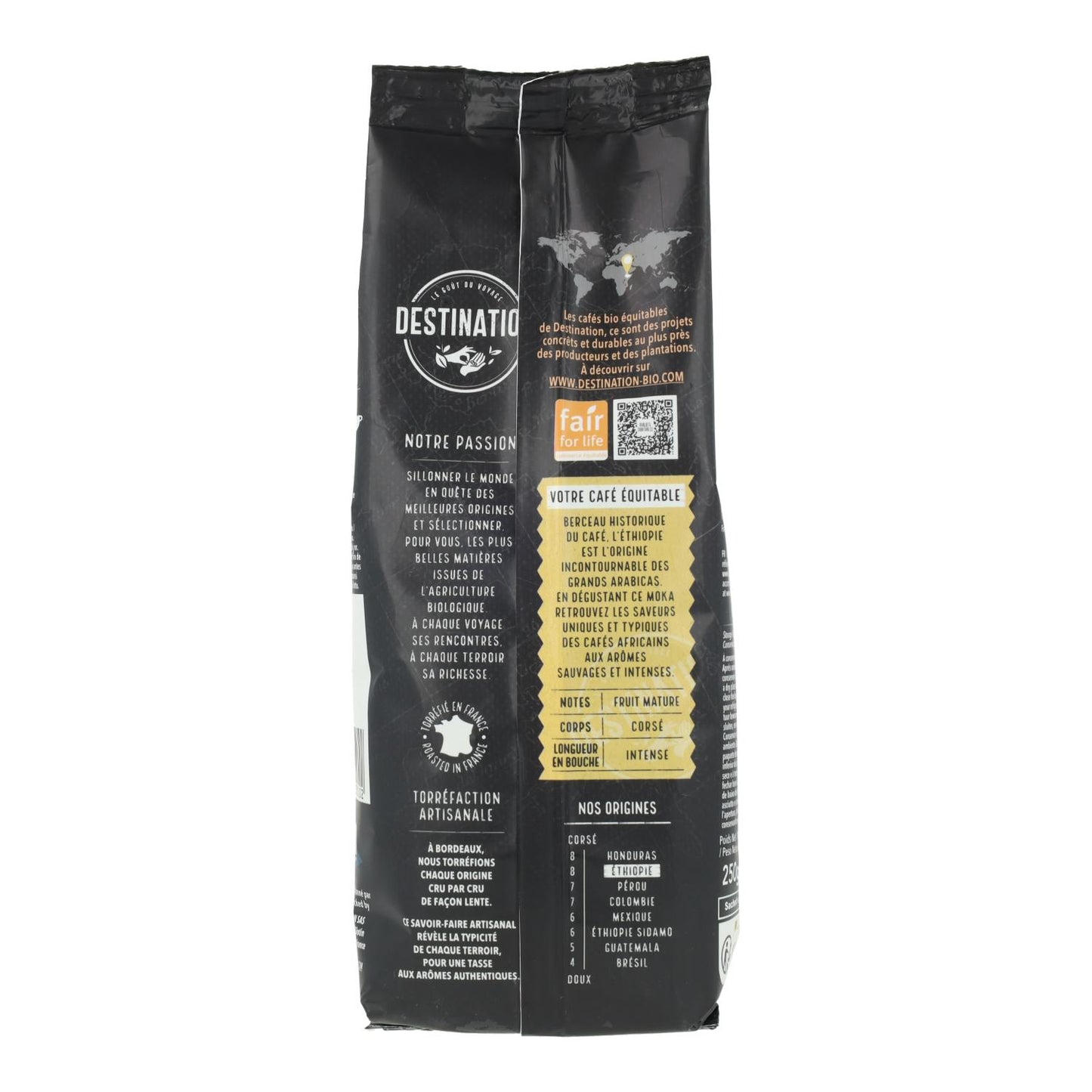Café molido etiopía moka 100% arábica BIO Destination 250 g