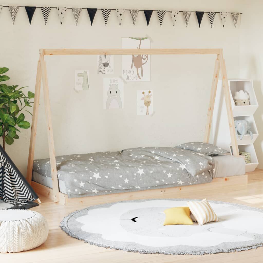Vidaxl Estructura De Cama Infantil Madera Maciza De Pino 90x190 Cm_1