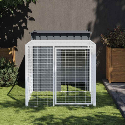 Vidaxl Jaula Para Gallinas Con Corral Antracita 110x201x110 Cm Acero Galvanizado_1