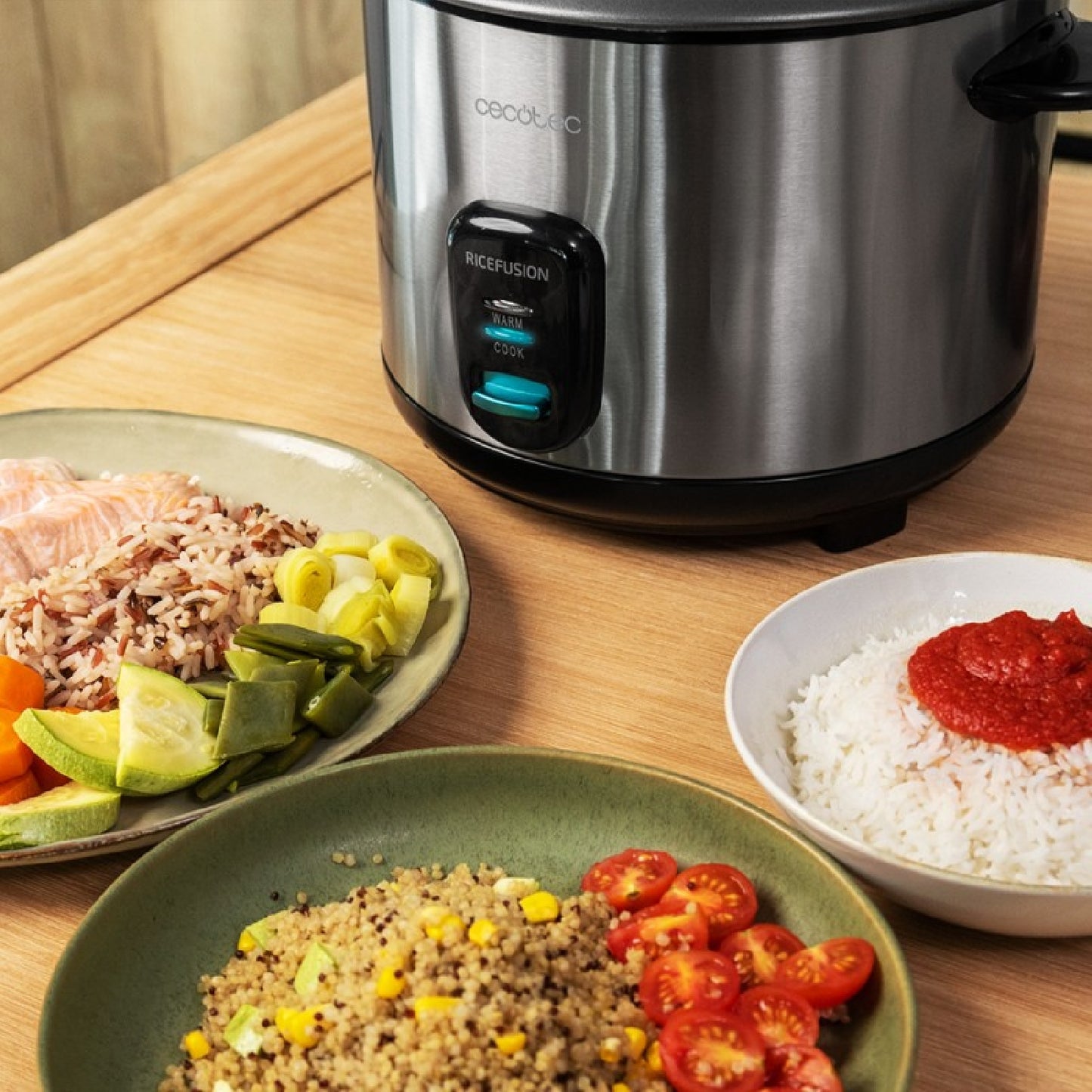 Cecotec Arrocera Ricefusion 7000 Inox. 700 W Capacidad 18 Litros 10 Raciones Acero Inox Y Tapa De Cristal_2