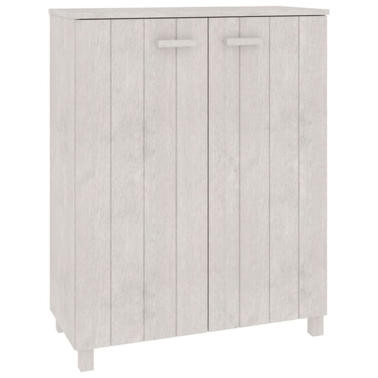 Zapatero Hamar Madera Maciza De Pino Blanca 85x40x108 Cm / Vetonek_0