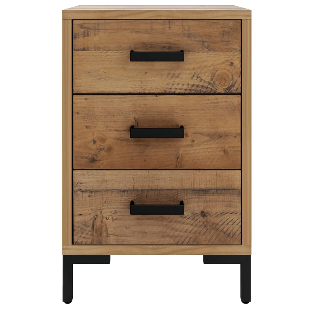 Mesitas De Noche 2 Uds Madera Maciza De Pino 40x30x55 Cm_3