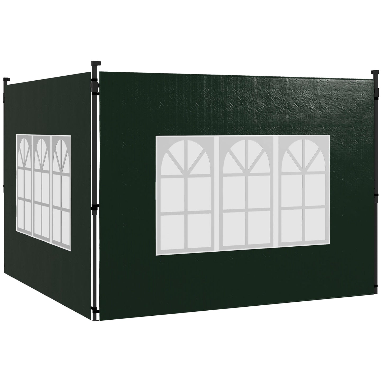 Outsunny Paredes Laterales Para Carpa 3x3 M Y 3x6 M 293x193 Cm Verde Oscuro_0