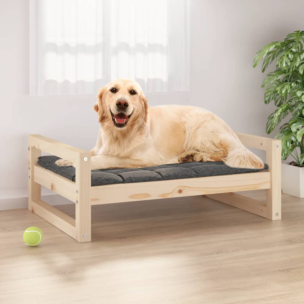 Vidaxl Cama Para Perros Madera Maciza De Pino 75,5x55,5x28 Cm_1