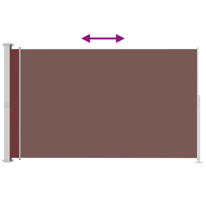 Vidaxl Toldo Lateral Retráctil Para Patio Marrón 220x300 Cm_4