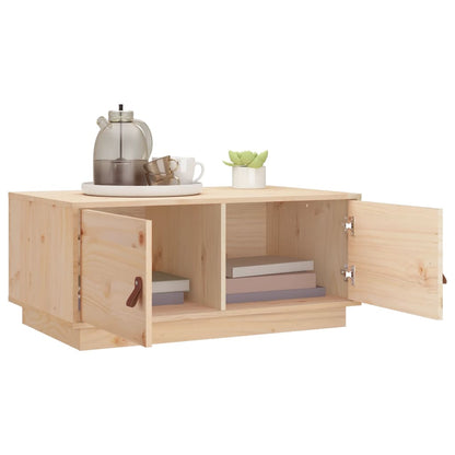 Mesa De Centro De Madera Maciza De Pino 80x50x35 Cm_2