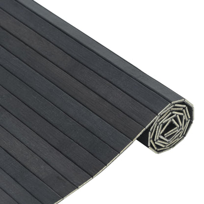 Vidaxl Alfombra Rectangular Bambú Gris 60x100 Cm_3
