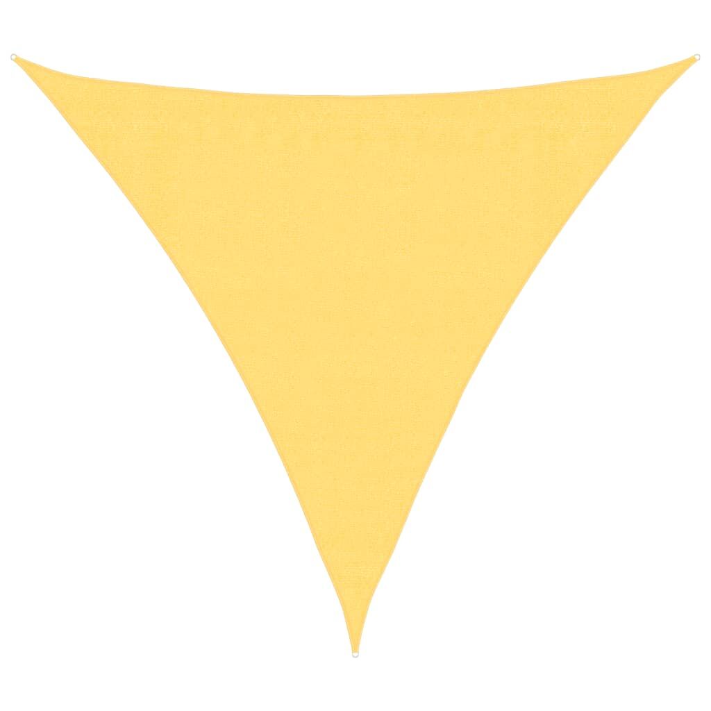 Vidaxl Toldo De Vela Triangular Hdpe 3,6x3,6x3,6 M Beige_0