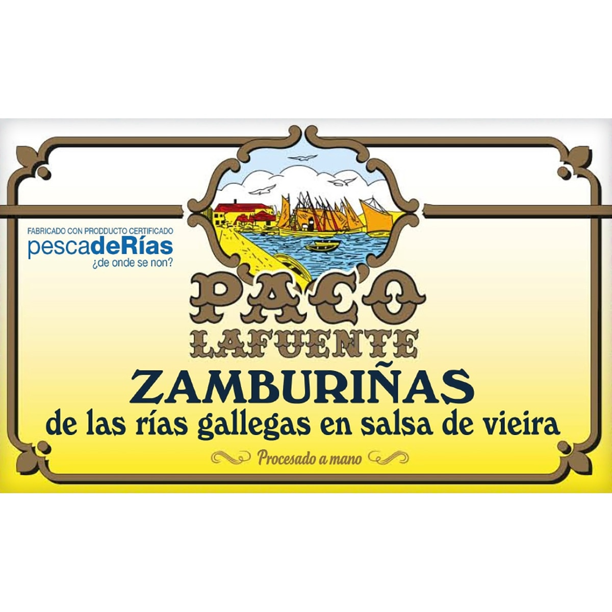 Zamburiñas en salsa de vieiras lata 65 g Paco Lafuente